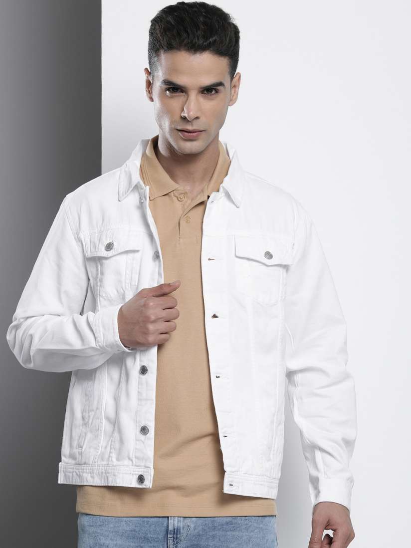 Lightweight white denim jacket new arrivals
