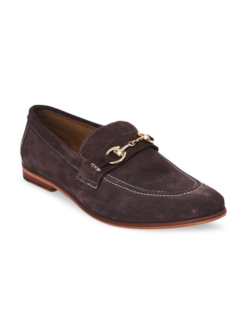 Buy Pavers England Men Brown Solid Leather Formal Loafers Formal Shoes for Men 16191516 Myntra