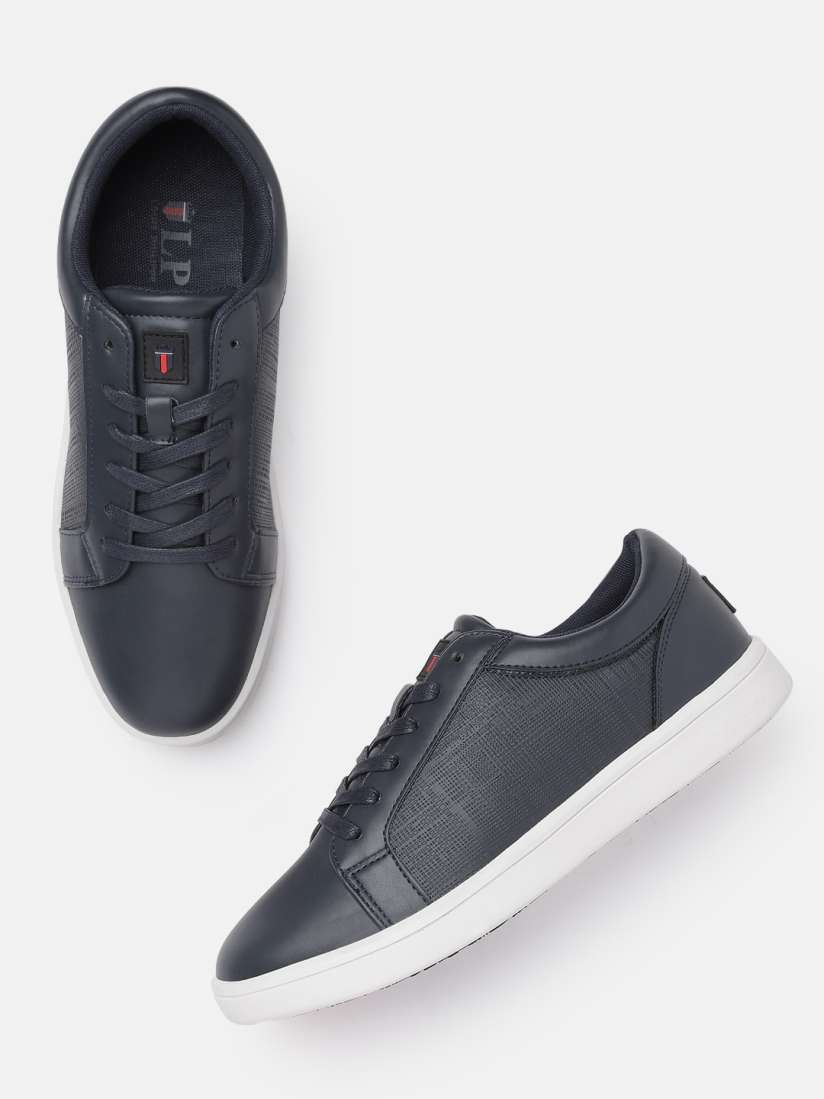 Buy Louis Philippe Sport Men Navy Blue Solid Sneakers with Self Checked Detail Casual Shoes for Men 16193020 Myntra
