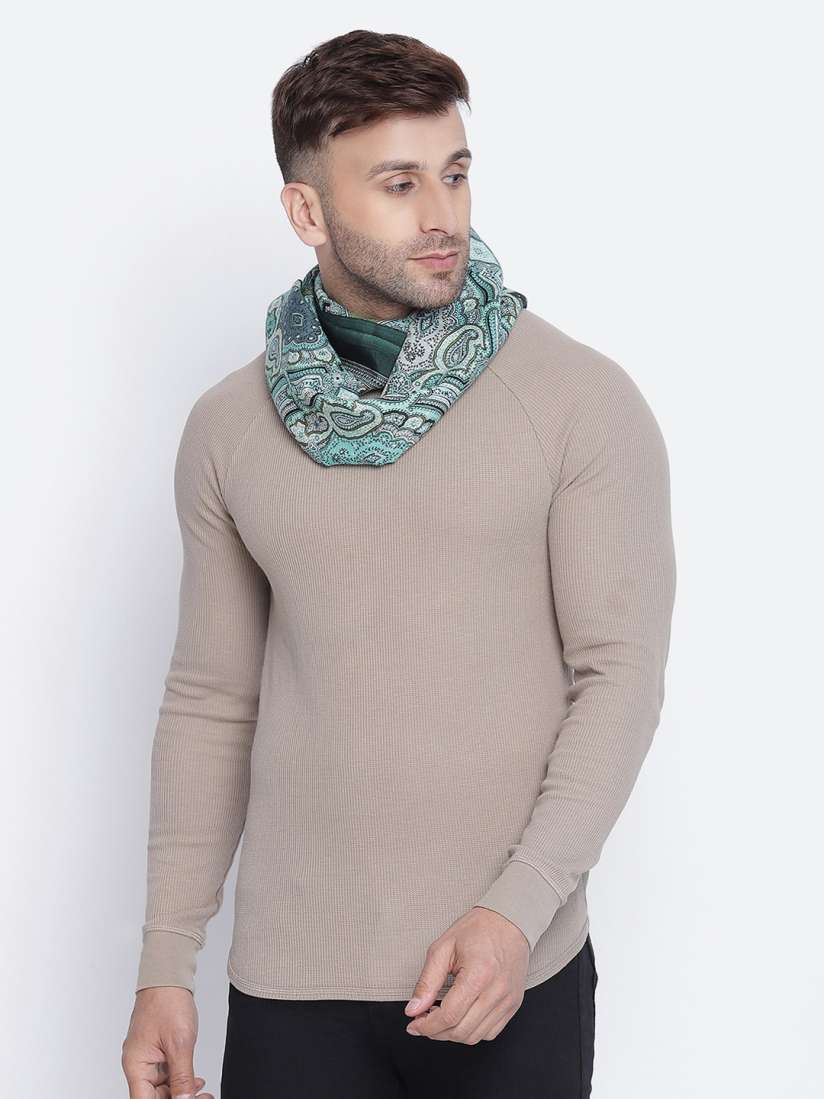 Buy SHINGORA Men Green & White Printed Muffler - Mufflers