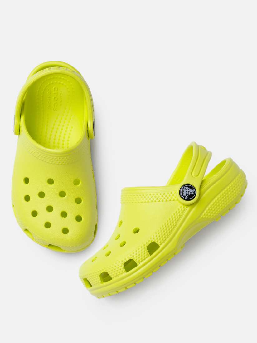 Buy Crocs Unisex Kids Lime Green Classic T Citrus Croslite Clogs Flip Flops for Unisex Kids 16201542 Myntra