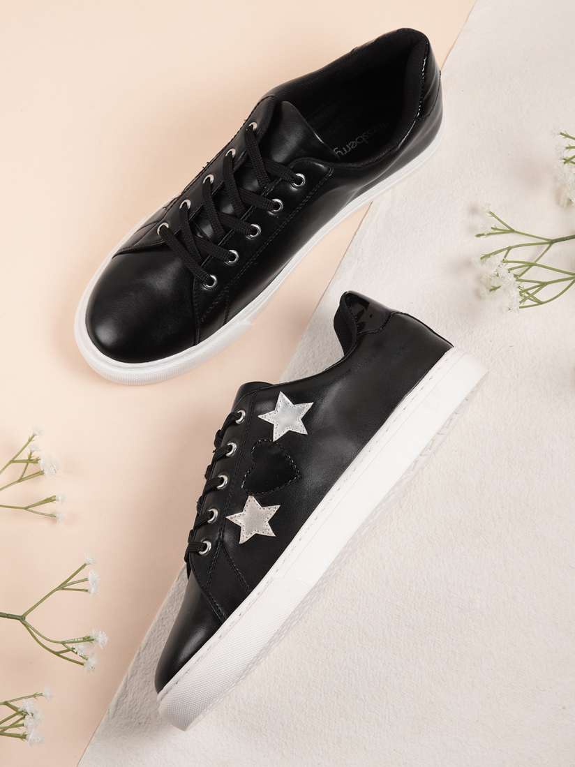 Buy DressBerry Women Black Solid Sneakers Casual Shoes for Women 16202358 Myntra