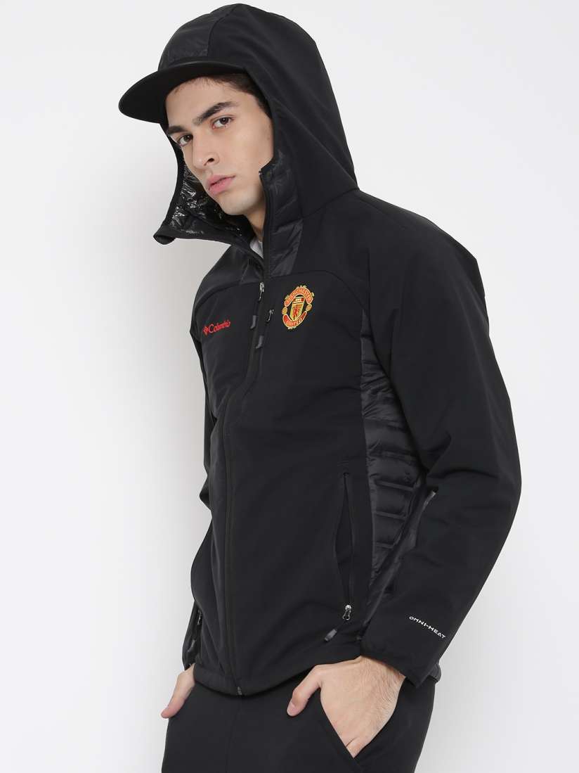 Buy Columbia Black Manchester United FC Dutch Hollow Hybrid Water Resistant Hooded Hiking Jacket Jackets for Men 1620849 Myntra