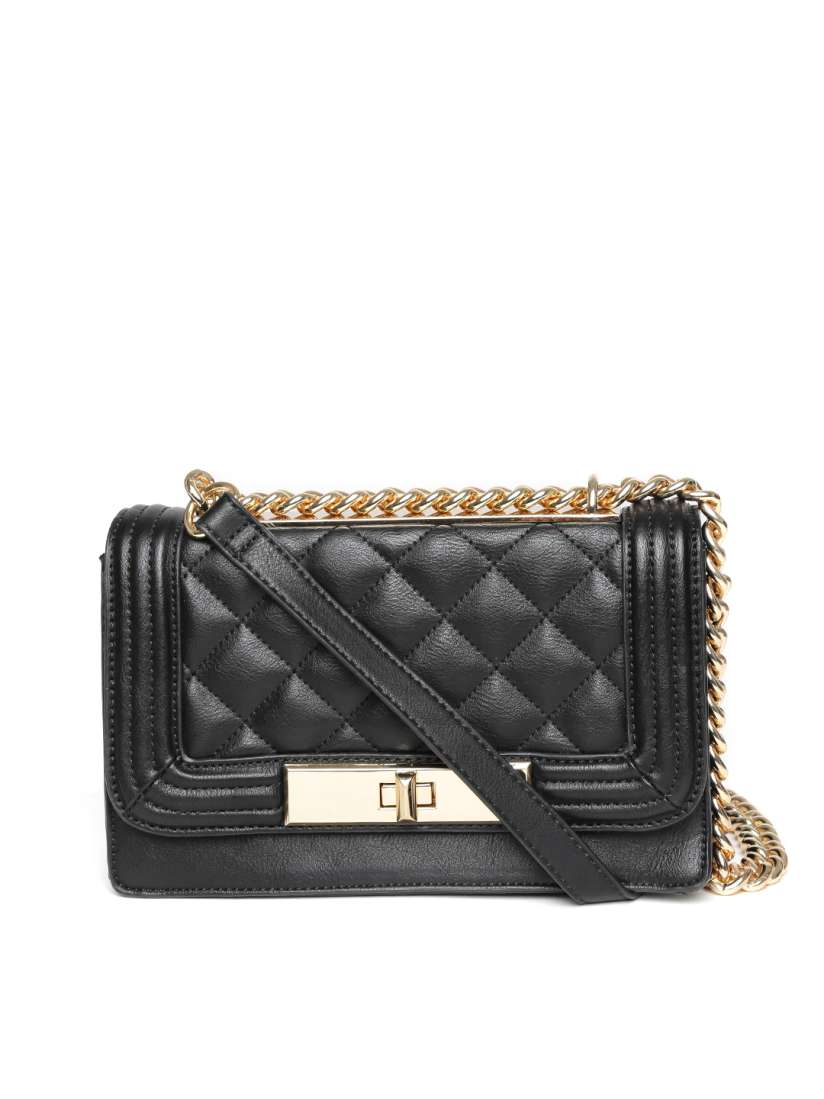 Buy ALDO Black Quilted Sling Bag Handbags for Women 1620928 Myntra