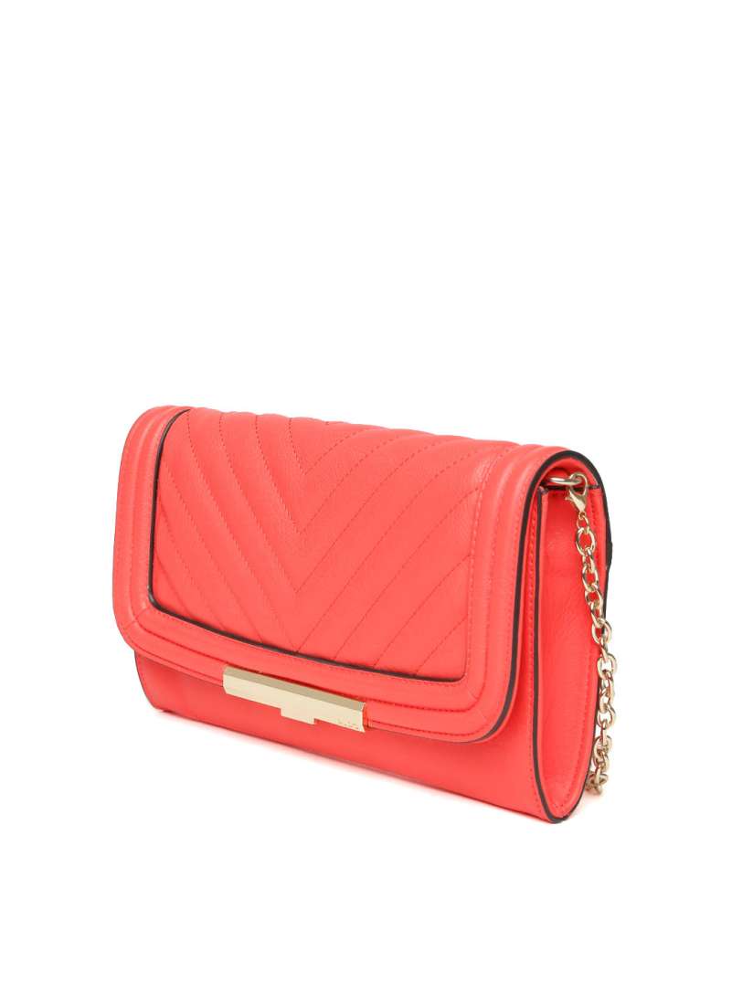 Buy ALDO Red Quilted Clutch with Chain Strap Clutches for Women 1620938 Myntra