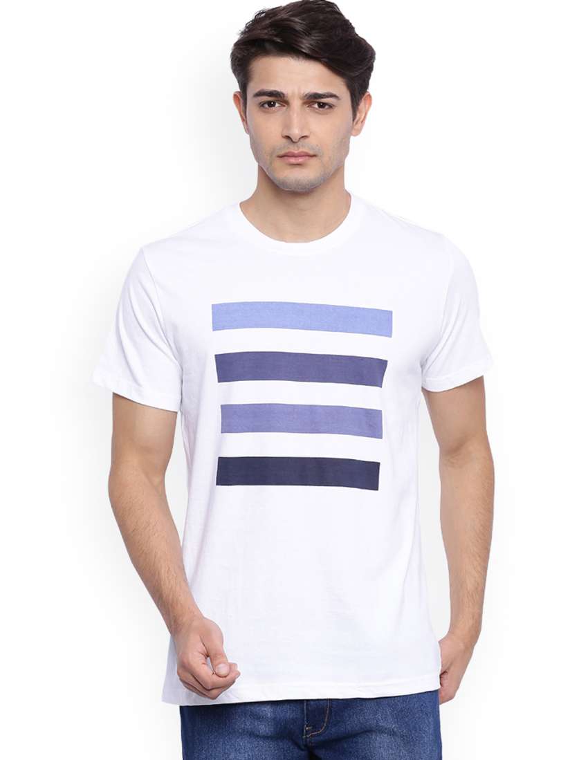 Buy DEEZENO Men White Printed Round Neck T shirt Tshirts for Men 1621420 Myntra