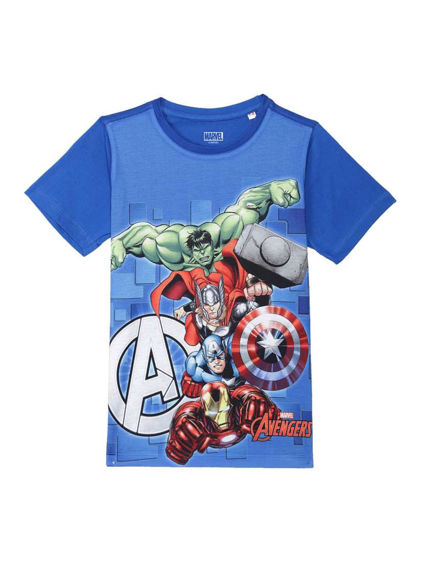 Buy Marvel by Wear Your Mind Boys Blue Avengers Printed T shirt Tshirts for Boys 16214234 Myntra