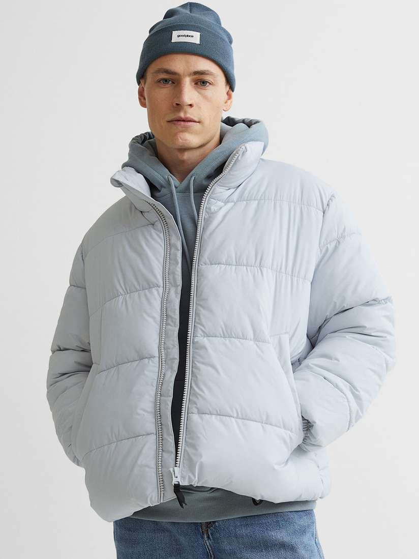 H&m Puffer Jackets With Hood H&m Lightweight Puffer Jacket For Men Buy Blue  Jackets Coats