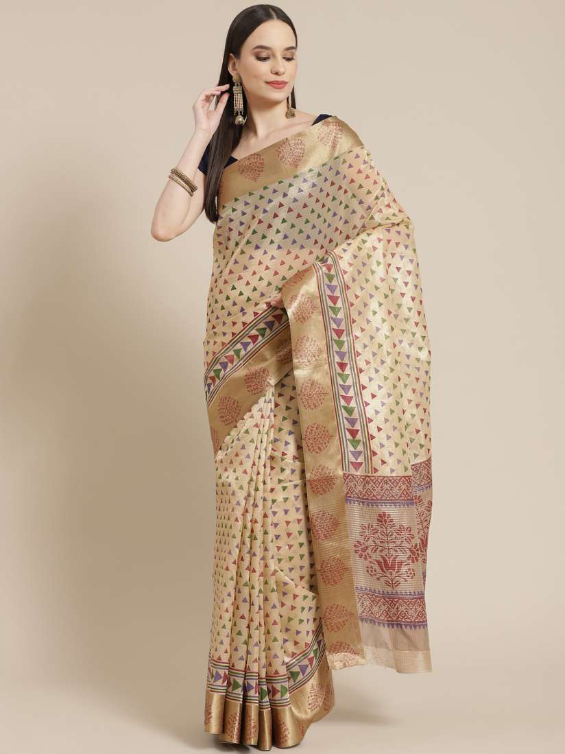 Myntra tussar silk saree top