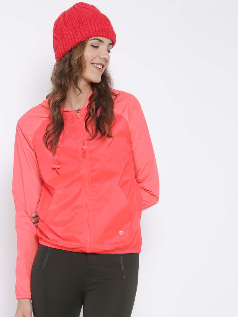 Buy FOREVER 21 Neon Orange Hooded Jacket Jackets for Women 1622387 Myntra