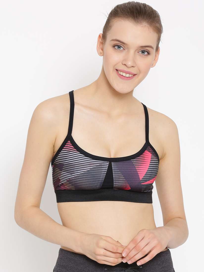 Buy FOREVER 21 Black Pink Printed Medium Impact Sports Bra 237291 Bra for Women 1622427 Myntra