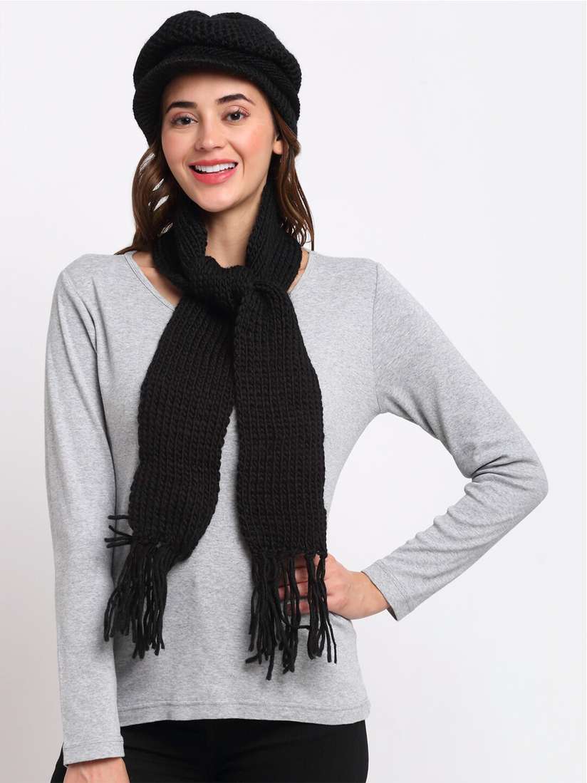 Womens Winter Cap In Muffler Muffler Female Beanie Hats Winter