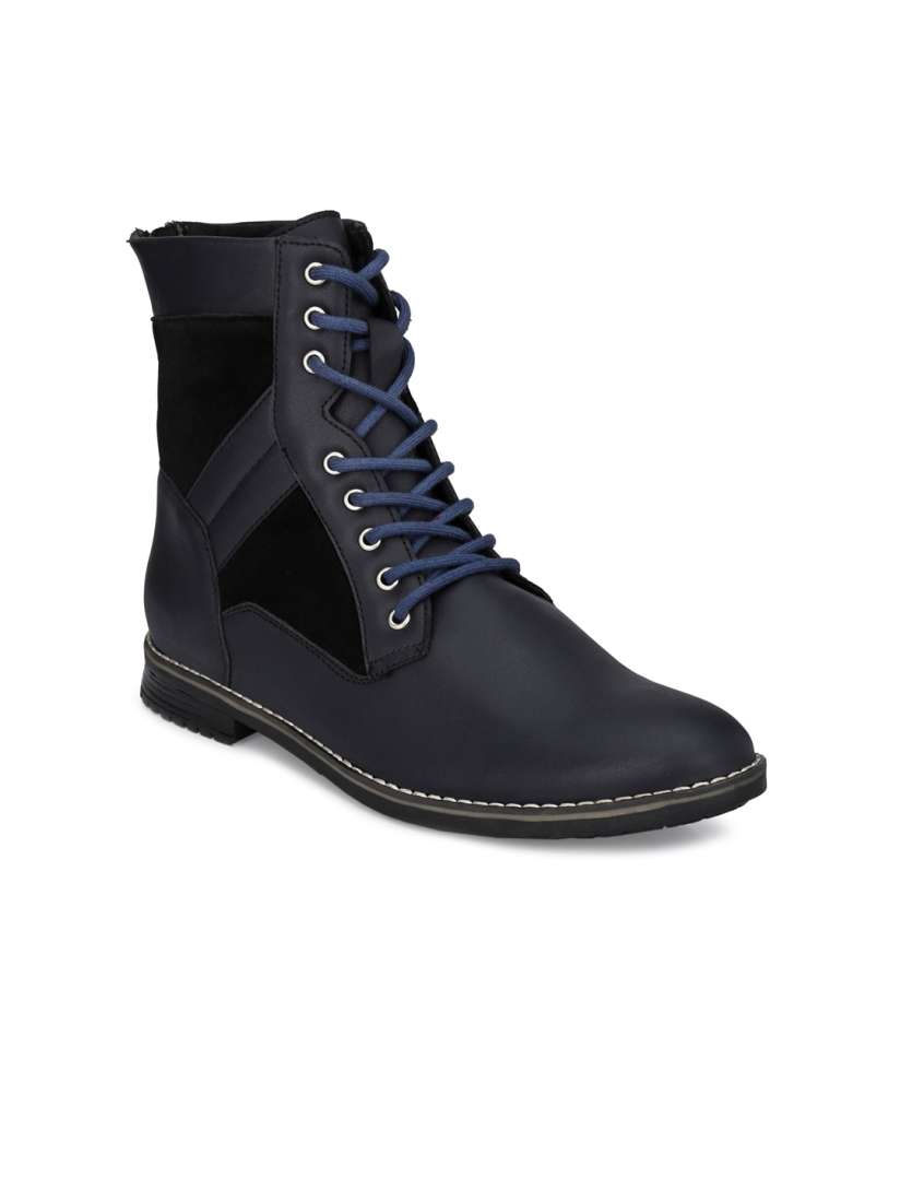 Buy El Paso Men Black High Top Flat Boots Boots for Men 16238198 Myntra