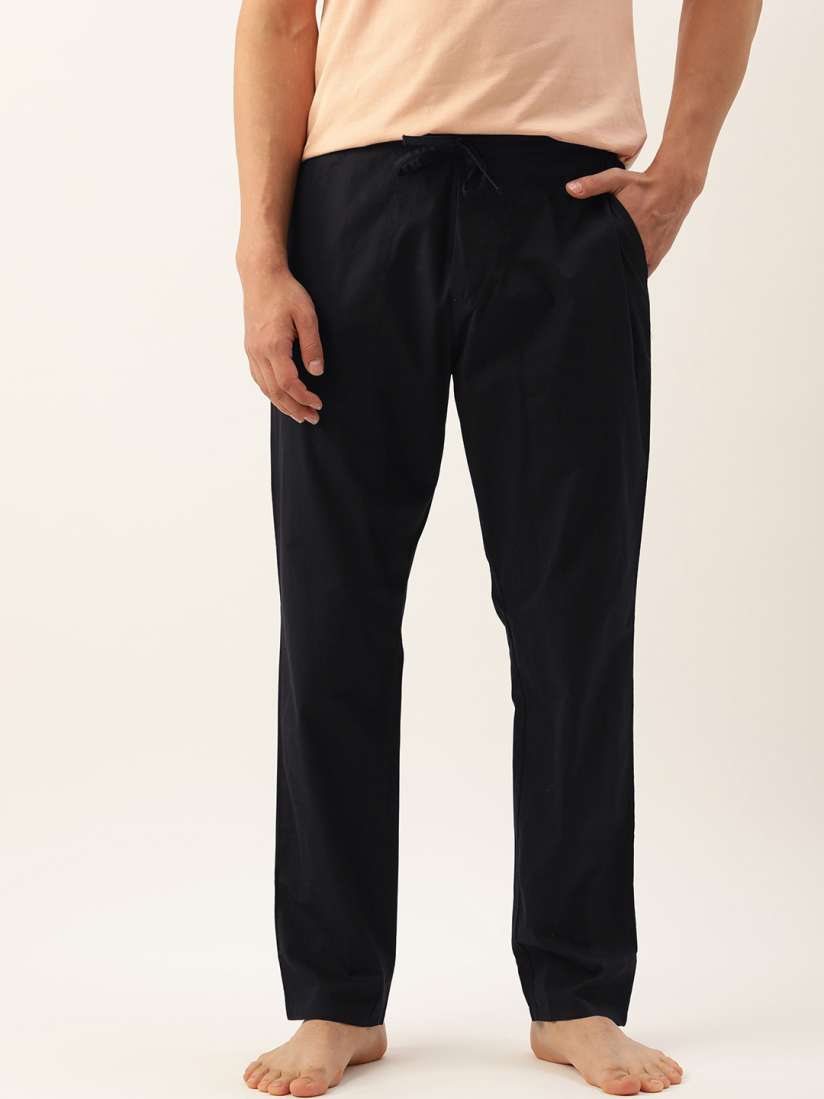 Buy Peter England Men Black Solid Pyjamas Pyjamas for Men 16238460 Myntra