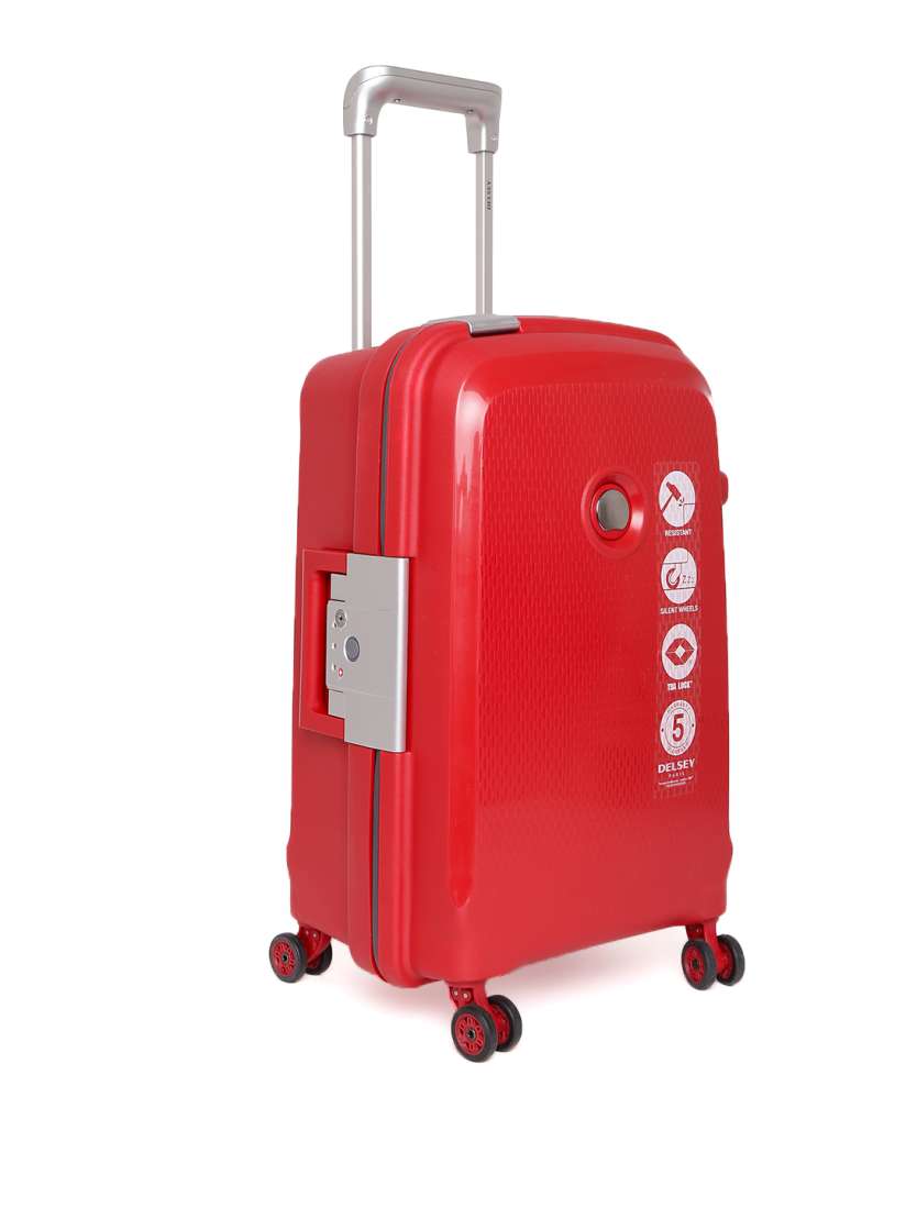 Buy DELSEY Unisex Red Belfort Plus Cabin Trolley Suitcase Trolley Bag for Unisex 1624108 Myntra