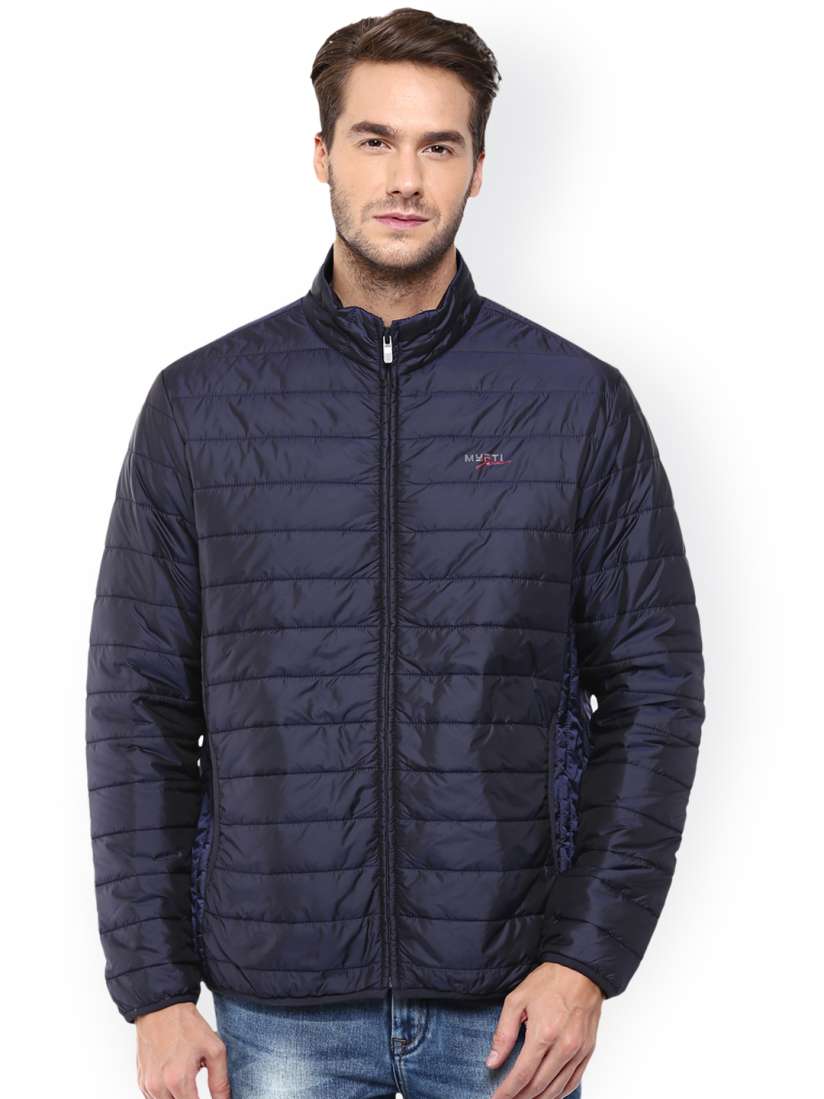 Buy Mufti Navy Puffer Jacket Jackets for Men Myntra