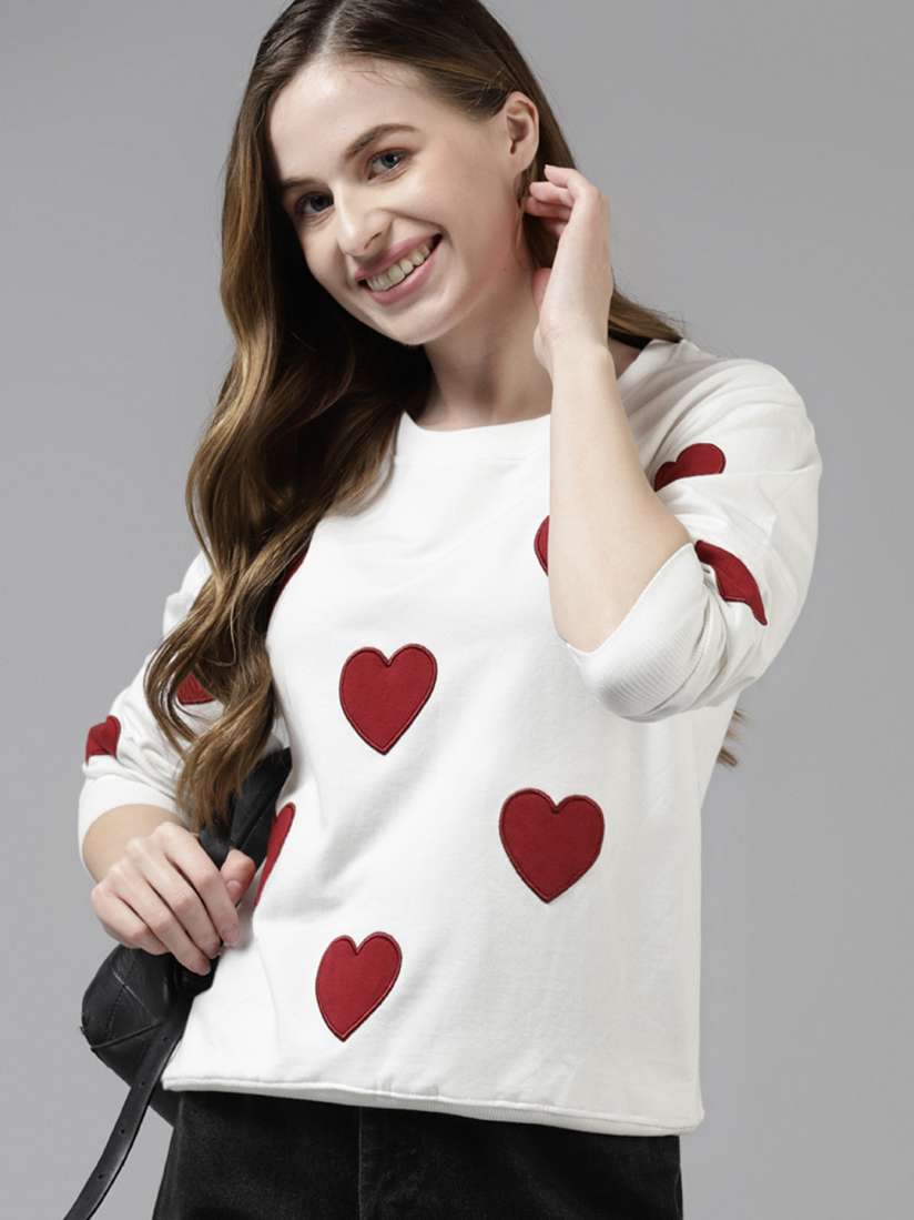 White red sweatshirt new arrivals