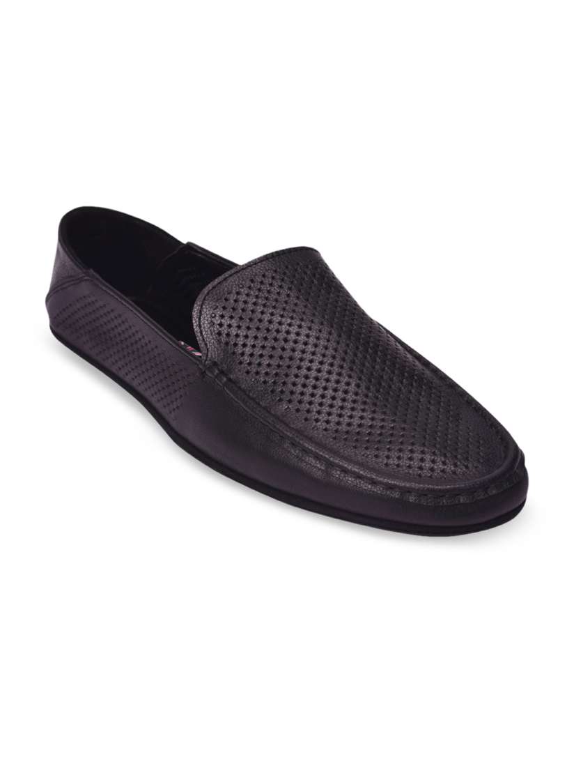 Buy Pavers England Men Black Textured Leather Loafers Casual Shoes for Men 16264884 Myntra