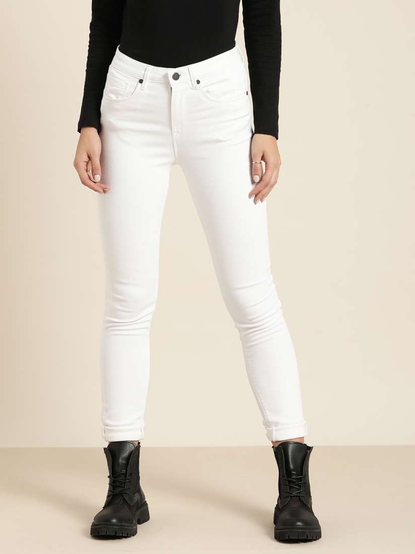 Buy Moda Rapido Women White Skinny Fit High Rise Stretchable Jeans Jeans for Women 16266826 Myntra