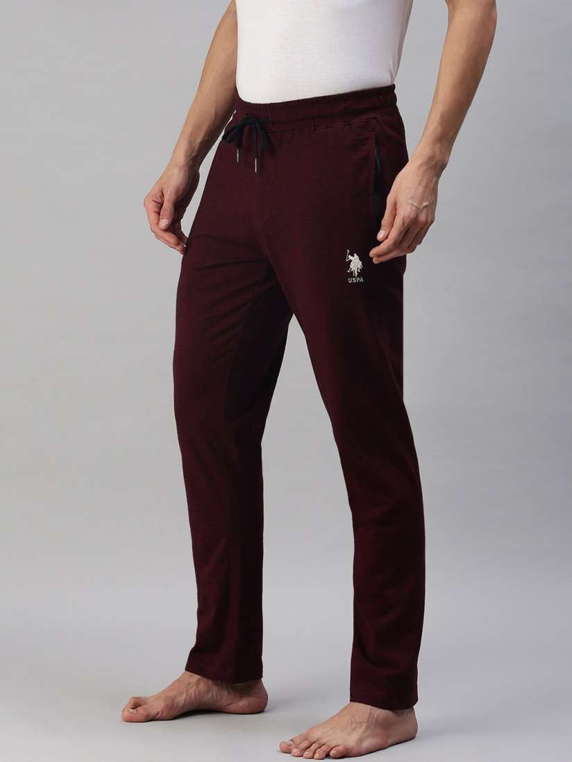 Buy U.S. Polo Assn. Men Red Solid Lounge Pants Lounge Pants for Men 16266896 Myntra