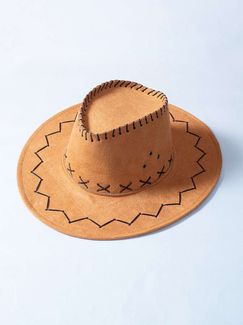 Buy Golden Peacock Men Brown Solid Cowboy Sun Hat Hat for Men 16269760 Myntra