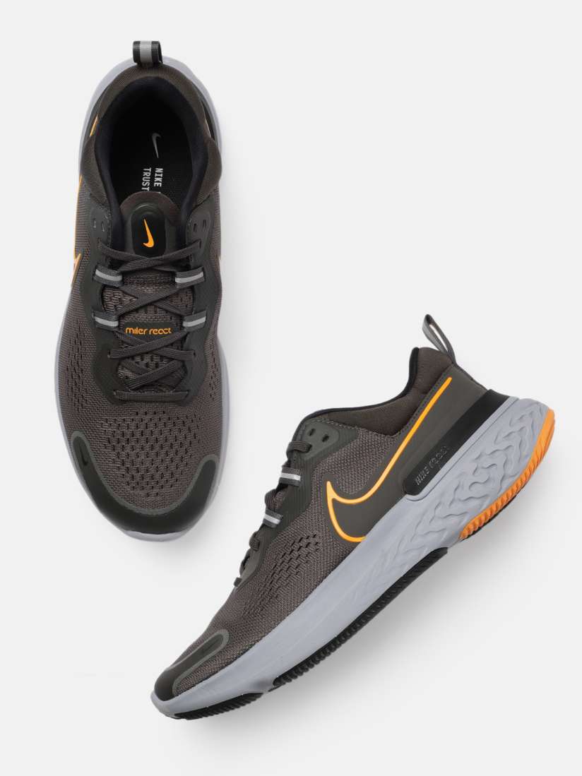 Buy Nike Men s Grey React Miler 2 Road Running Shoes Sports Shoes for Men 16273958 Myntra