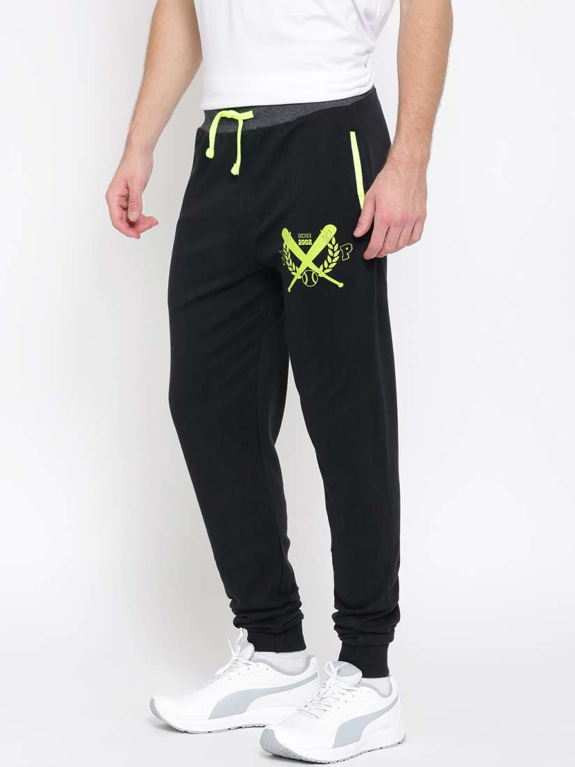 Buy John Players Black Track Pants Track Pants for Men 1628216 Myntra