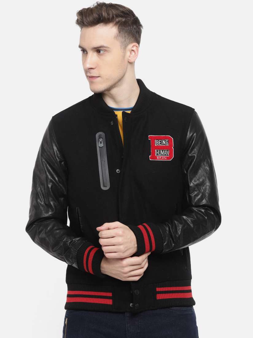 Buy Being Human Clothing Black Bomber Jacket Jackets for Men Myntra