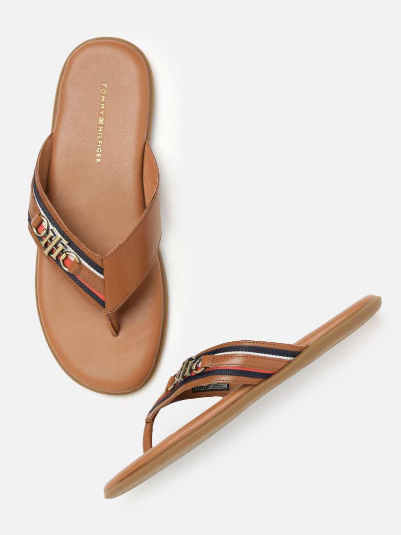 Buy Tommy Hilfiger Men Brown Leather Sandals Sandals for Men 16285778 Myntra