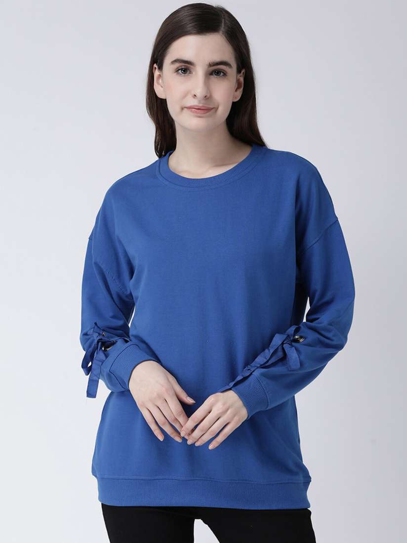 Womens blue sweatshirt top