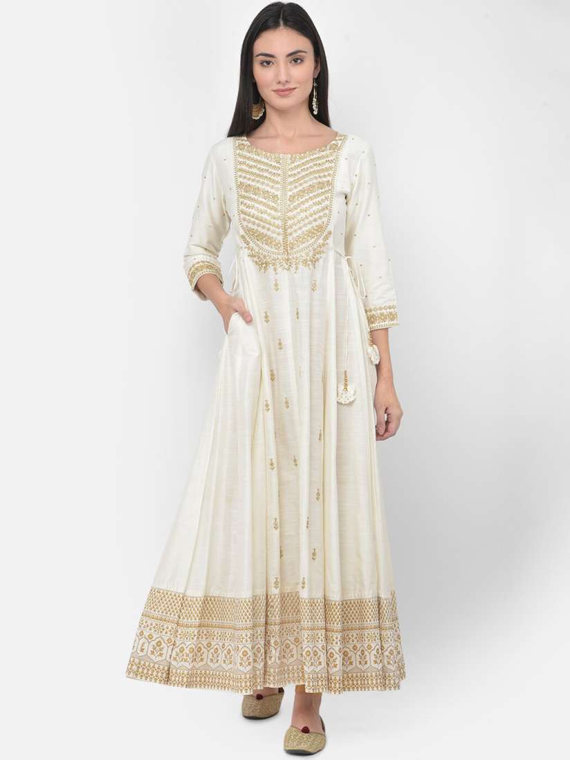 Myntra white anarkali hotsell