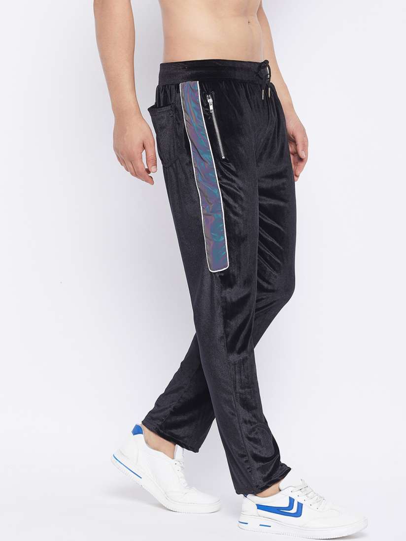 Buy FUGAZEE Men Black Solid Pure Cotton Slim Fit Track Pants Track Pants for Men 16292984 Myntra
