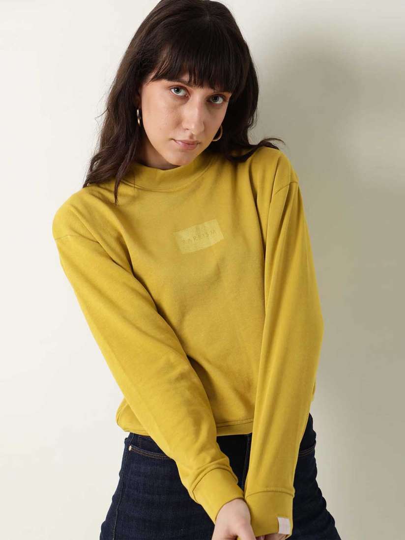 Ladies yellow sweatshirt outlet