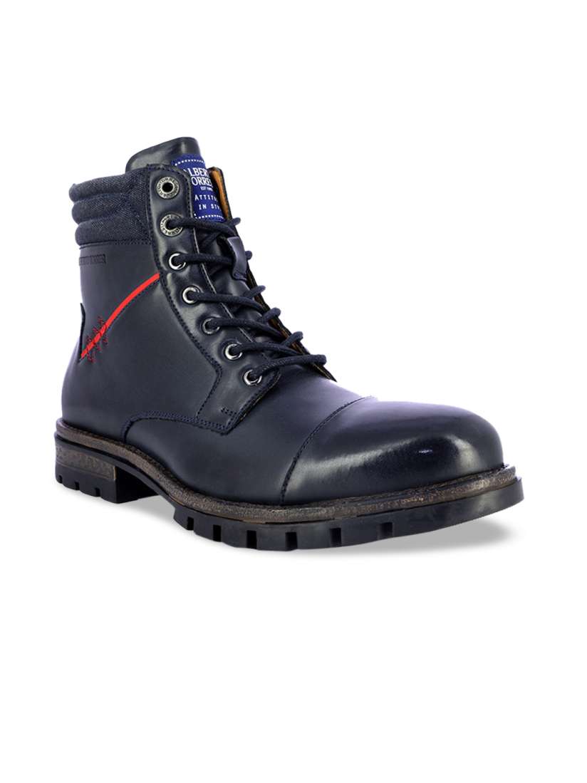 Buy Alberto Torresi Men Navy Blue Lace Up Boots Formal Shoes for Men 16308416 Myntra