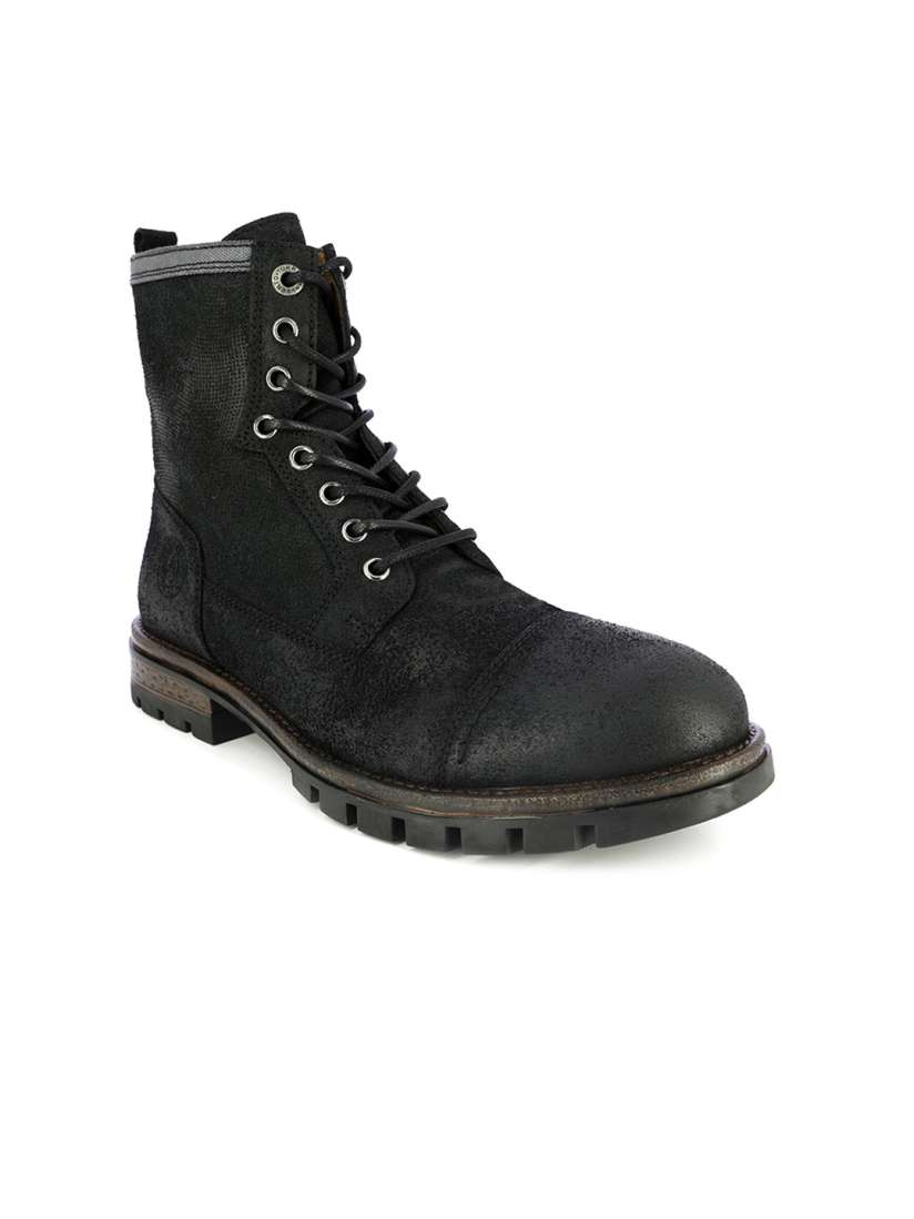 Buy Alberto Torresi Men Black Leather Flat Boots Casual Shoes for Men 16308448 Myntra