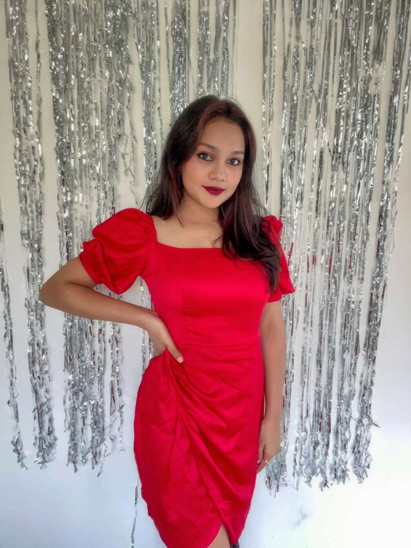 Myntra red dress new arrivals