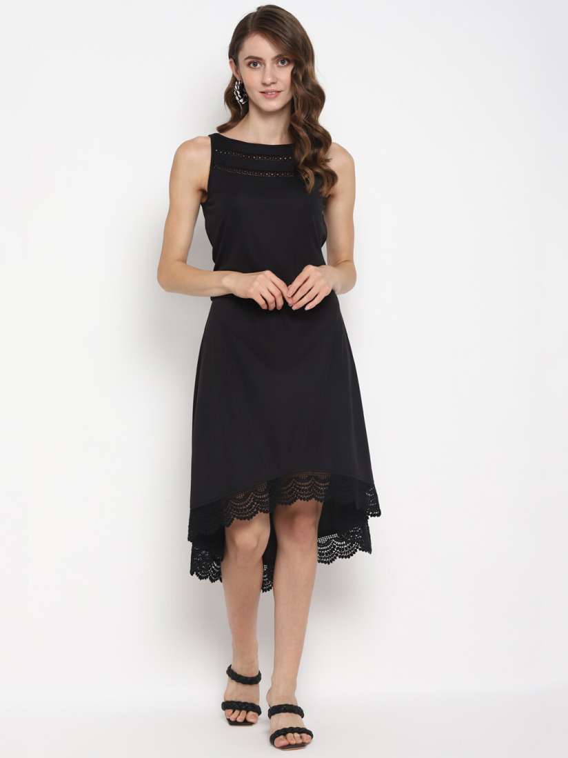Buy Taurus Black Midi Dress Dresses for Women 16311988 Myntra