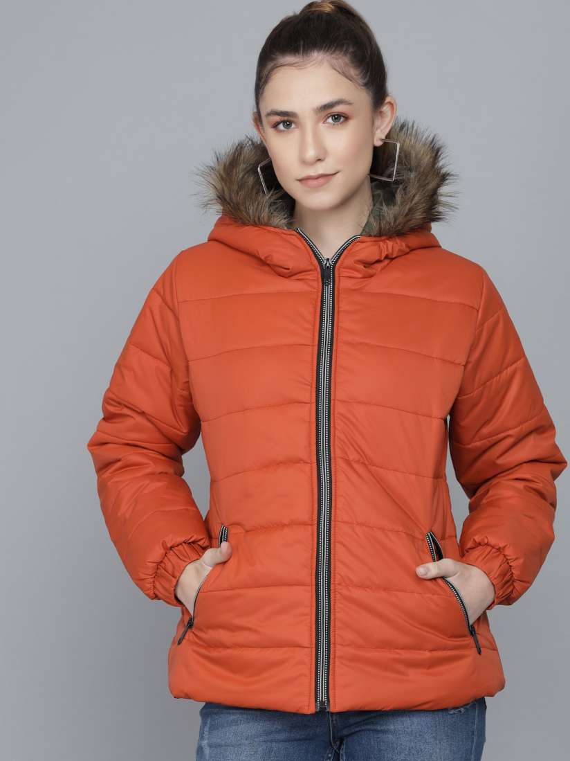 Orange lightweight parka hotsell