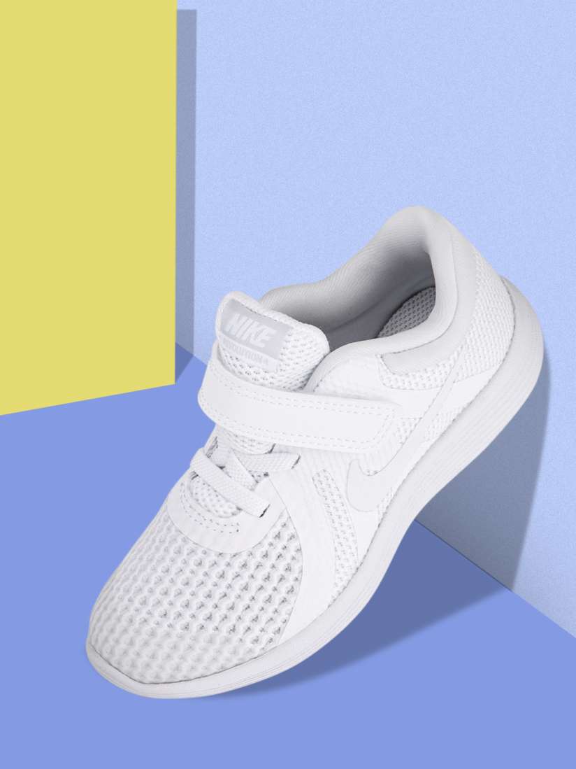 Buy Nike Kids White Revolution 4 TDV Running Shoes Sports Shoes for Unisex Kids 16327360 Myntra