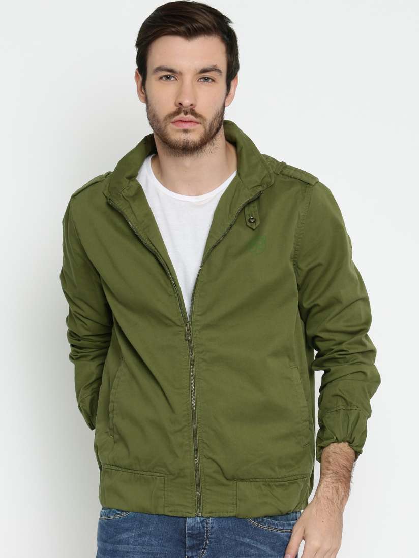 Pepe jeans olive green jacket deals