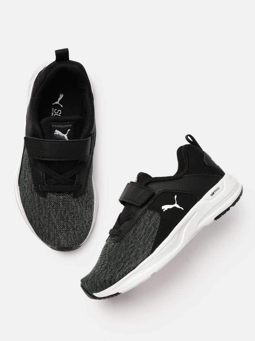 Puma kids black shoes top