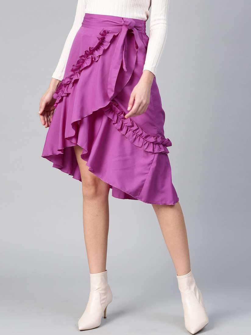 Ruffle skirt myntra top
