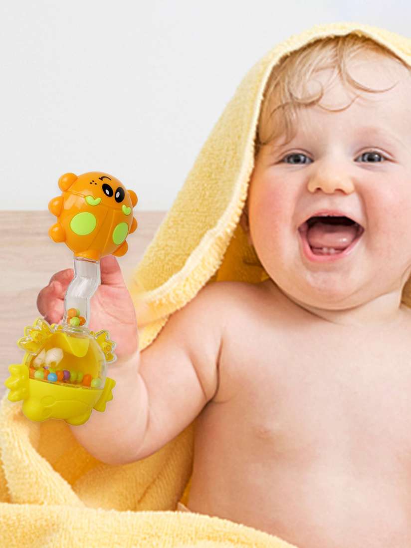 Buy Baby Moo Kids Orange Yellow Fun Filled Rattle Toy Learning and Development Toys for Unisex Kids 16346944 Myntra