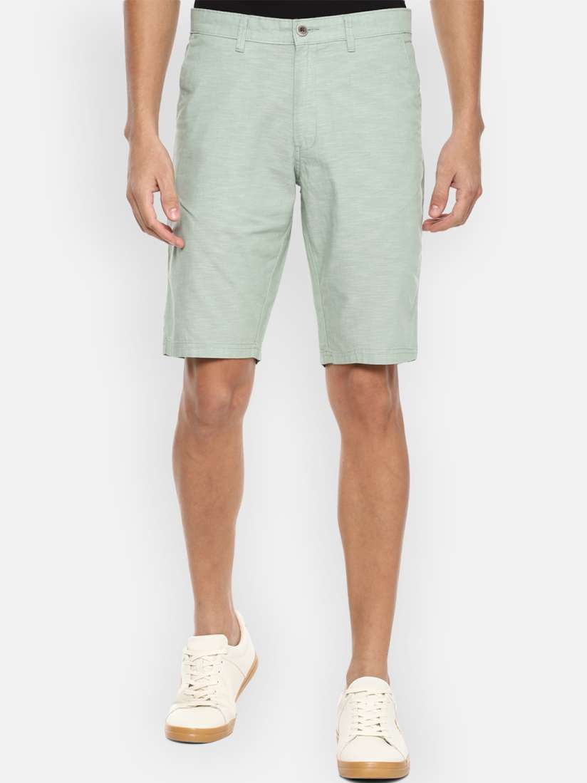 Buy Van Heusen Sport Men Green Solid Cargo Shorts Shorts for Men 16353416 Myntra