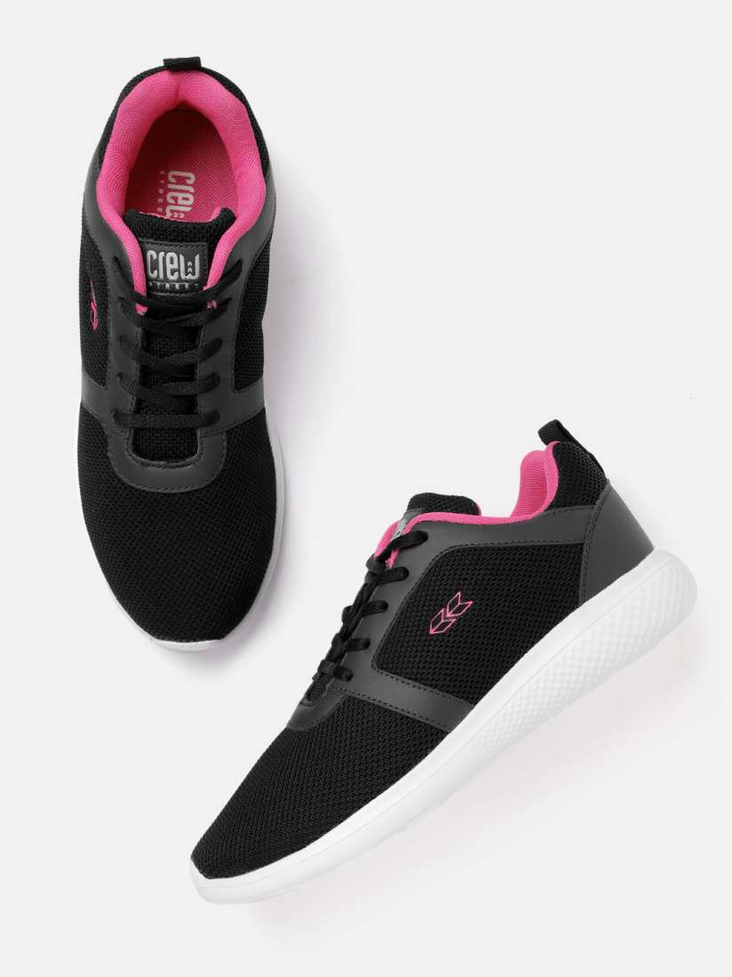 Buy Crew STREET Women Black Woven Design Running Shoes Sports Shoes for Women 16354724 Myntra