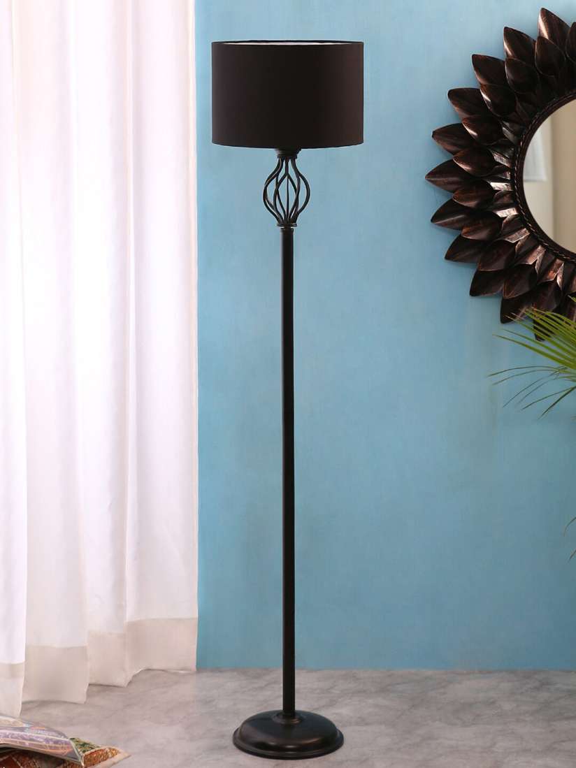 Black wrought iron floor lamps outlet