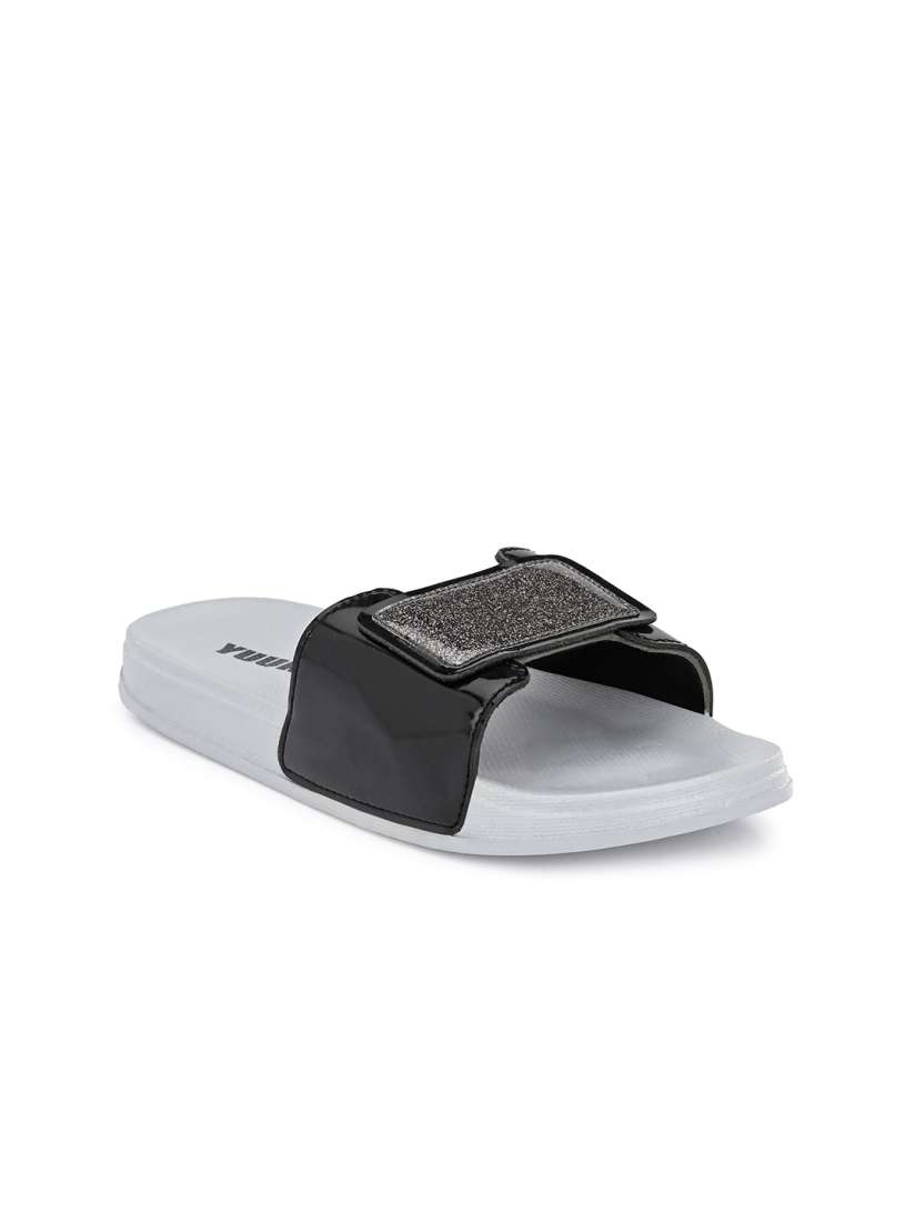 Buy Yuuki Women Silver Toned Sliders Flip Flops for Women 16357118 Myntra