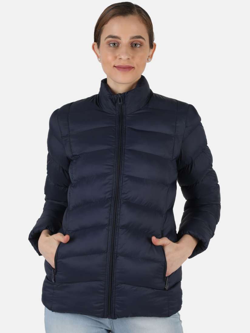 Buy Monte Carlo Women Navy Blue Solid Puffer Jacket Jackets for Women 16360354 Myntra