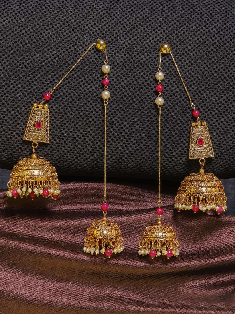 Buy DIVA WALK Gold Toned Contemporary Jhumkas Earrings Earrings for Women 16366318 Myntra