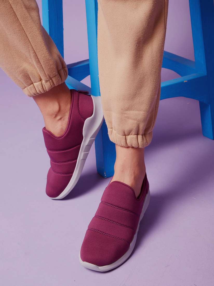 Purple slip on shoes discount